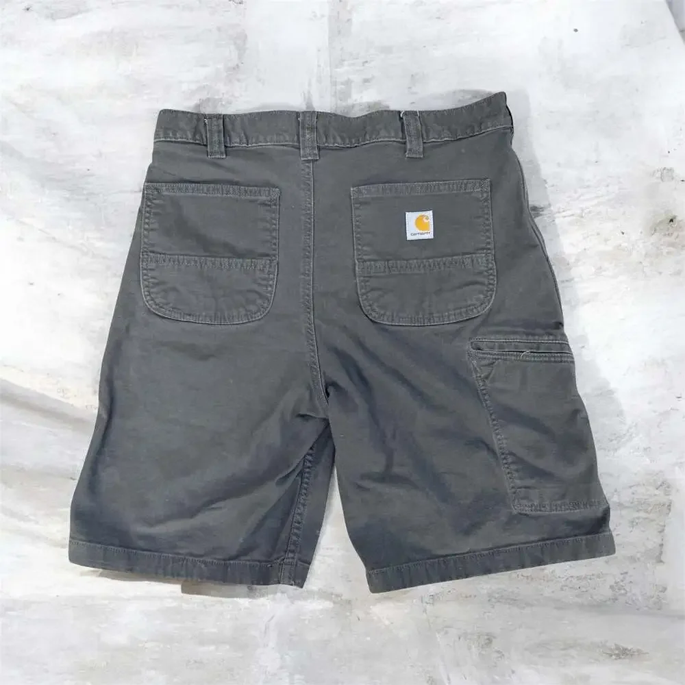 Carhartt Rugged Flex Relaxed Fit Utility Work Shorts Gray Size 34